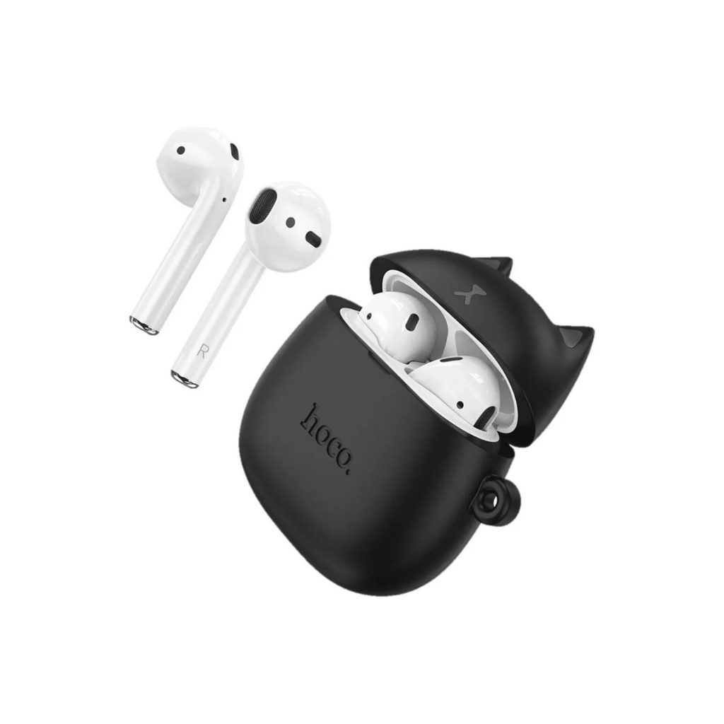 Audífonos Bluetooth Tws Hoco Ew45 Gato Negro