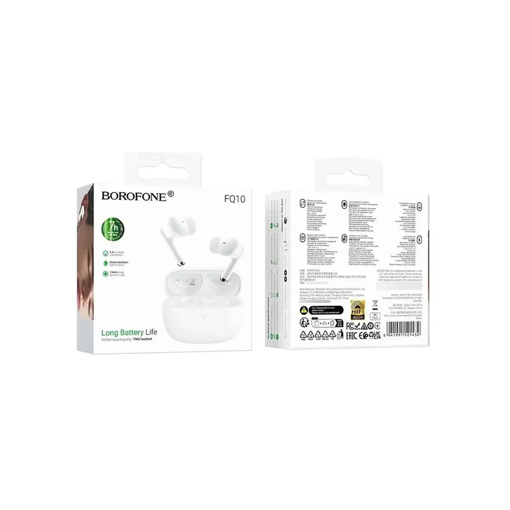 Audifonos Bluetooth Tws Borofone Fq10 Blanco
