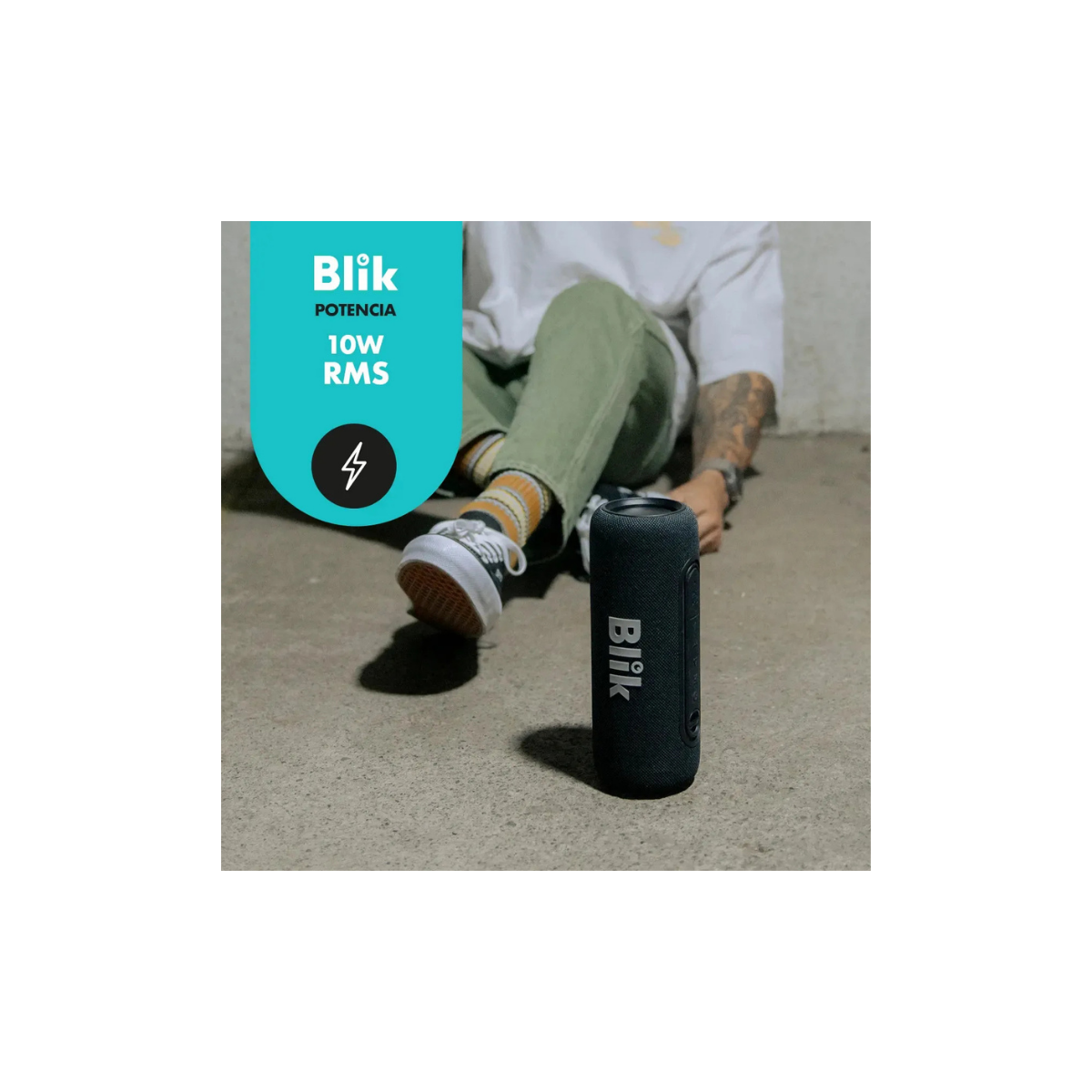 Parlante Bluetooth Portátil Blik Live Negro 10W
