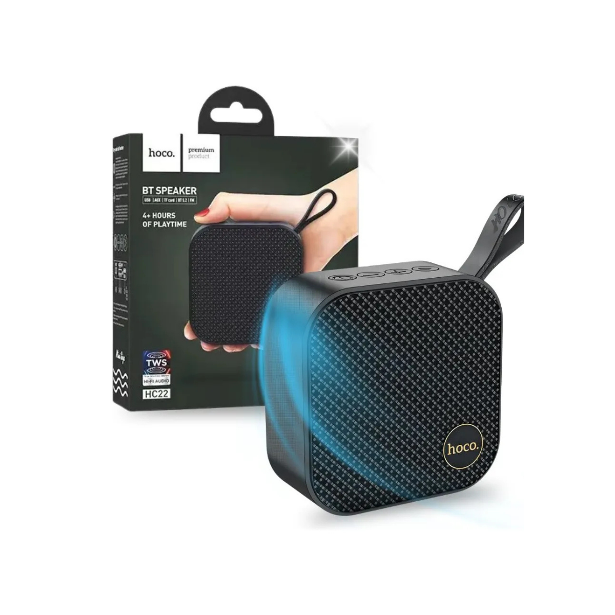 Parlante Bluetooth Hoco Hc22 Mini Portatil Fm Usb Aux Tws