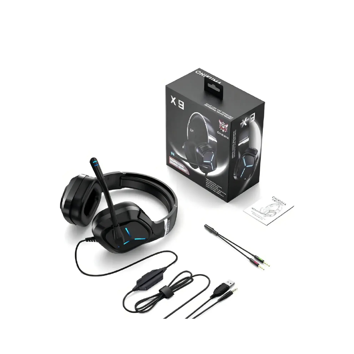 Audifonios Gamer Onikuma X9 Con Luz Rgb