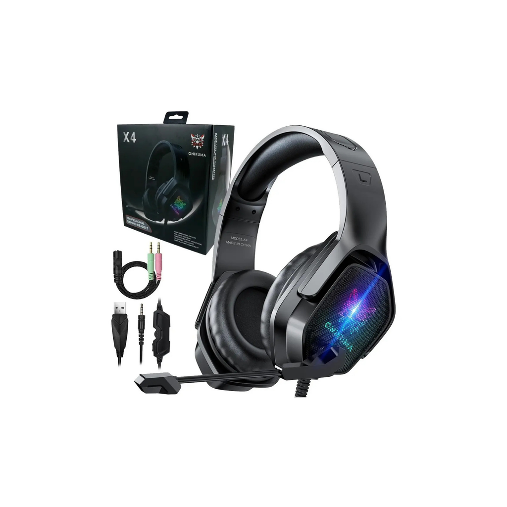 AUDIFONOS GAMER PROFESIONAL ONIKUMA X4 RGB USB +3.5MM